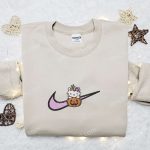 Swoosh x Hello Kitty Halloween Pumpkin Sweatshirt: Nike Anime Hoodie Best Gifts for Daughter