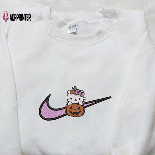 Swoosh x Pompompurin Jigsaw Embroidered Sweatshirt Nike Inspired Shirt Funny Horror Halloween T-shirt