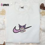 Swoosh x Kuromi Jason Voorhees Embroidered Hoodie: Custom Nike Sweatshirt Perfect Family Gifts