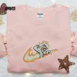 Swoosh x Luffy Gear 5 Laughing Sweatshirt: Best One Piece Anime Embroidered Shirt Perfect Gift for All Occasions