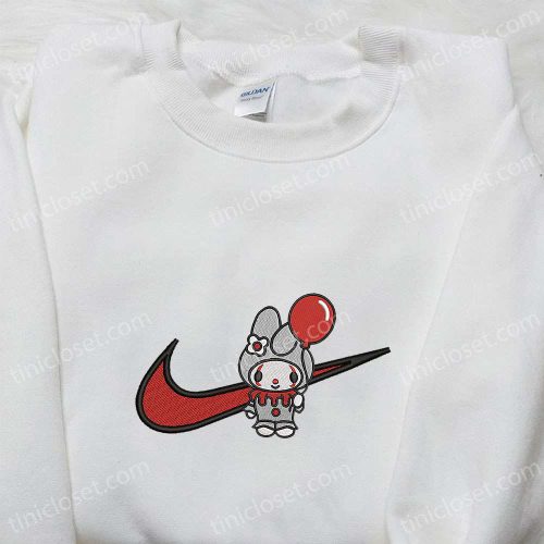 Swoosh x Melody IT Embroidered Sweatshirt: Nike Inspired Hoodie Funny & Cute Shirt