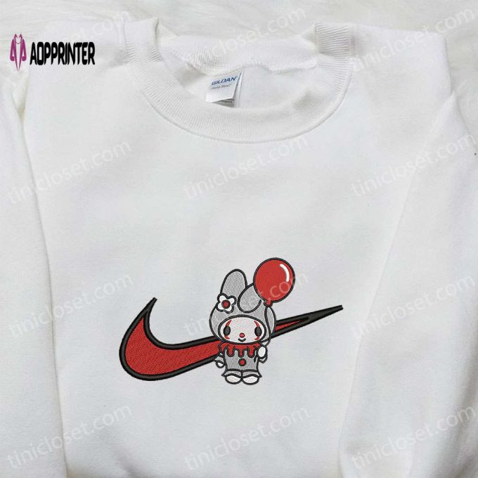 Swoosh x Melody IT Embroidered Sweatshirt: Nike Inspired Hoodie Funny & Cute Shirt