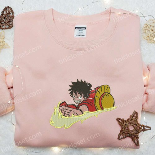 Swoosh x Monkey D Luffy Embroidered Hoodie & One Piece Shirt – Custom Embroidery