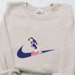 Swoosh x Nico Robin Anime Embroidered Sweatshirt: Cool One Piece Shirt for Anime Fans