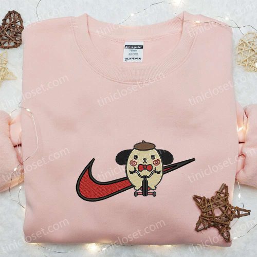 Swoosh x Pompompurin Jigsaw Embroidered Sweatshirt Nike Inspired Shirt Funny Horror Halloween T-shirt