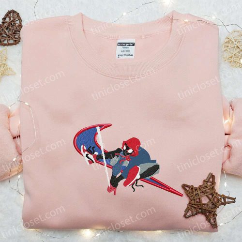 Swoosh x Spider-Man Embroidered Sweatshirt: Marvel & DC Comics Shirt The Best Gift