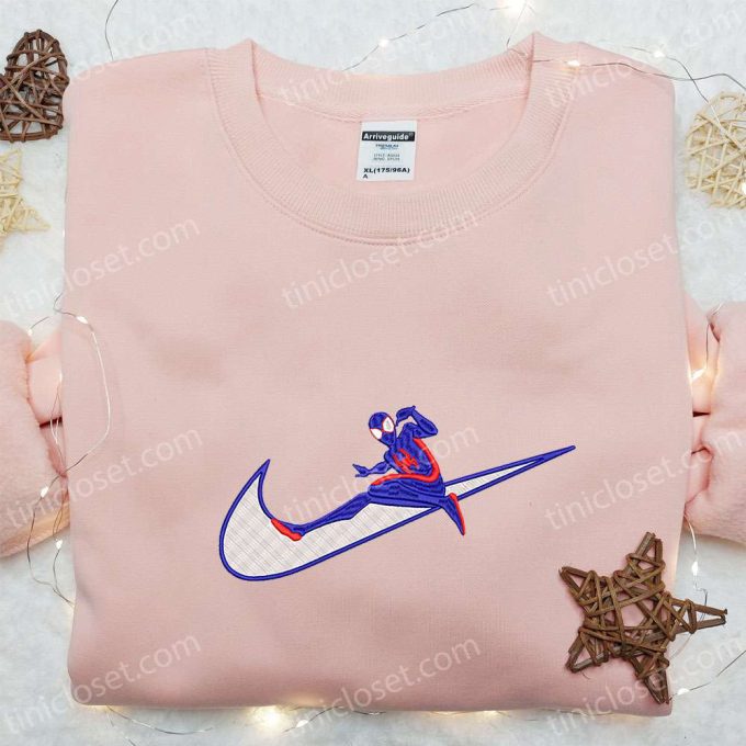 Spider-Man Movie Embroidered Shirt Marvel Comics Hoodie Custom Nike T-shirt – Shop Swoosh x Marvel Embroidery