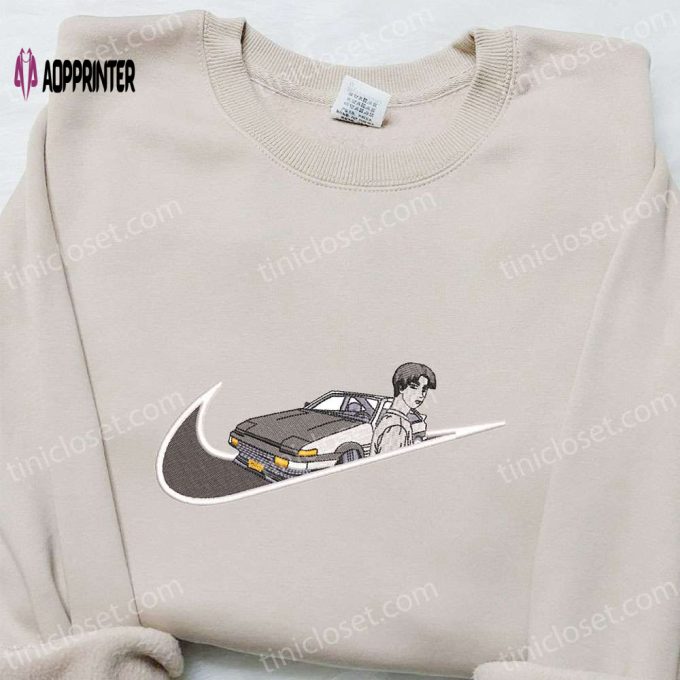 Takumi Fujiwara x Nike: Swoosh & Initial D Embroidered Shirt – Inspired Nike Shirt