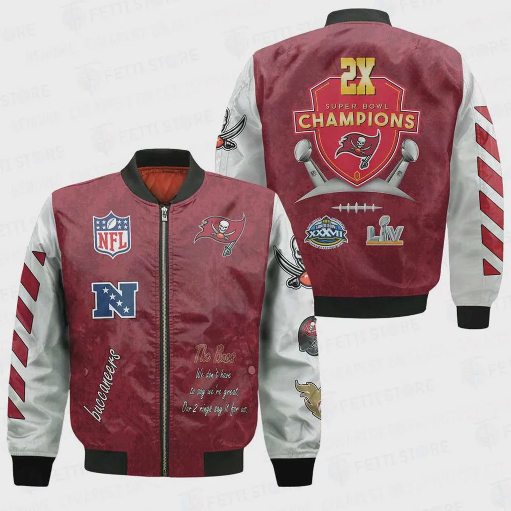 Tampa Bay Buccaneers 2X Champions Design Bomber Jacket V1