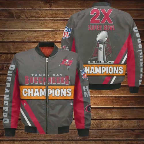 Tampa Bay Buccaneers 2X Super Bowl Champions Design Bomber Jacket