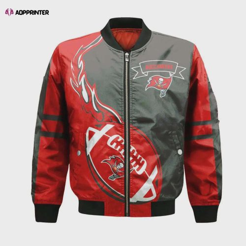 Tampa Bay Buccaneers Bomber Jacket 3D Printed Curve Style Custom Text And Number