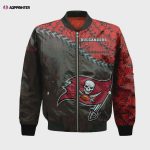 Tampa Bay Buccaneers Bomber Jacket 3D Printed Grunge Polynesian Tattoo