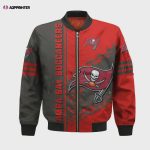 Tampa Bay Buccaneers Bomber Jacket 3D Printed Logo Pattern In Team Colours