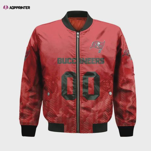 Tampa Bay Buccaneers Players Pattern Bomber Jacket – Red