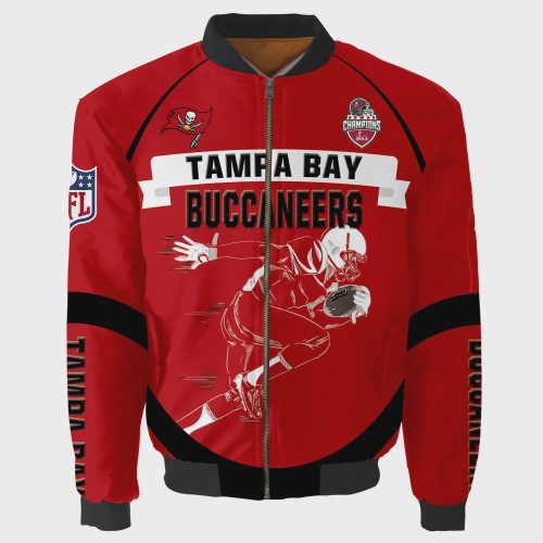 Tampa Bay Buccaneers Super Bowl LVI Champions Running Man Bomber Jacket