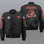 Tampa Bay Buccaneers Team Logo Bomber Jacket – Black