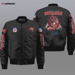 Tampa Bay Buccaneers Team Logo Bomber Jacket – Black