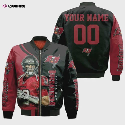 Tampa Bay Buccaneers Team Logo Bomber Jacket – Black