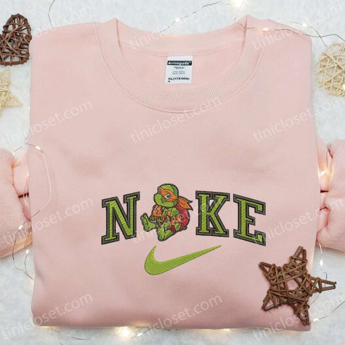 TMNT x Nike Movie Sweatshirt: Stylish Embroidered Hoodie Perfect Birthday Gift