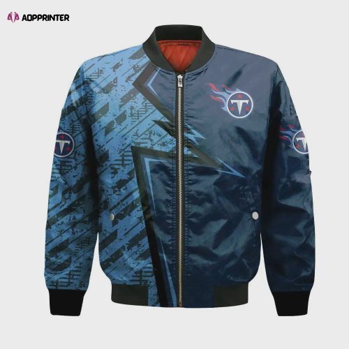 Tennessee Titans Bomber Jacket 3D Printed Abstract Pattern Sport