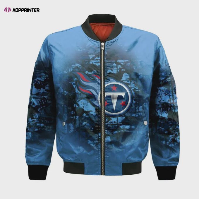 Tennessee Titans Bomber Jacket 3D Printed Camouflage Vintage