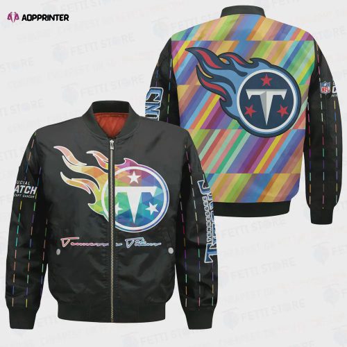 Tennessee Titans Camo Pattern Bomber Jacket – Black And Gray