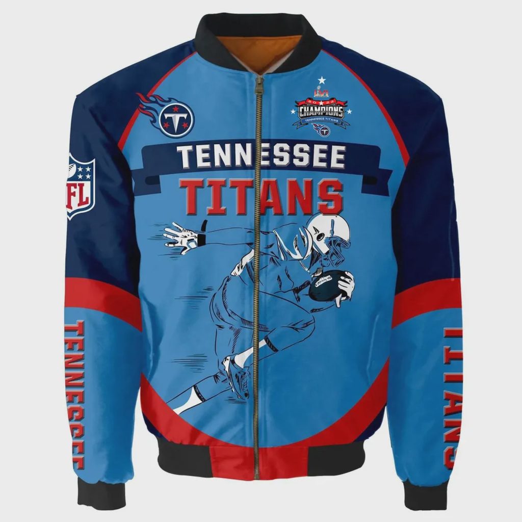 Tennessee Titans Super Bowl LVI Champions Running Man Bomber Jacket