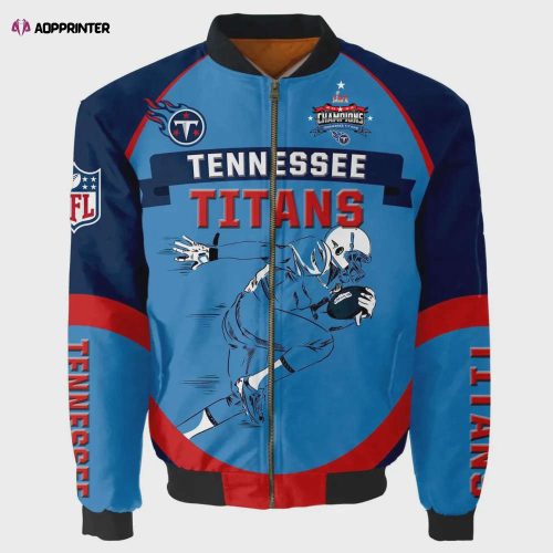 Tennessee Titans Team Logo Bomber Jacket – Black