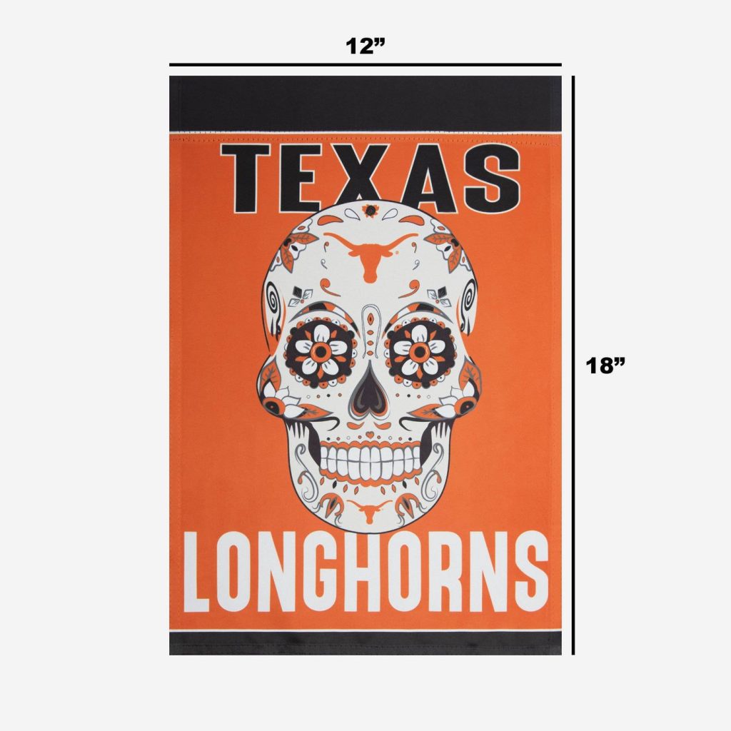 Texas Longhorns Day of the Dead Garden Flag – House Flag Home Decor Gift – House Flag Home Decor Gift