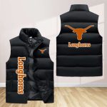 Texas Longhorns Sleeveless Puffer Jacket Custom For Fans Gifts