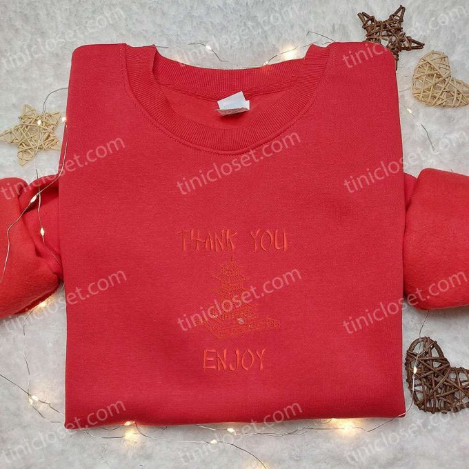 Temple Embroidered Shirt & Custom Sweatshirt: Perfect Gift Ideas for Thank You Enjoy Moments