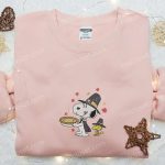 Thanksgiving Snoopy Embroidered T-shirt: Best Peanuts Cartoon Gift Idea