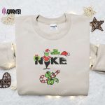 Grinch Xmas x Nike Movie Embroidered Sweatshirt: Festive Christmas Shirt Best Gift Ideas