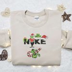 Grinch Xmas x Nike Movie Embroidered Sweatshirt: Festive Christmas Shirt Best Gift Ideas