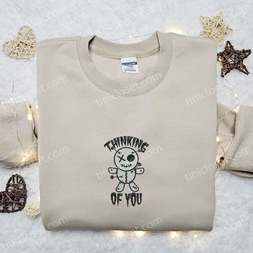 Spooky Thinking Of You Voodoo Doll Embroidered Shirt – Best Gift Ideas