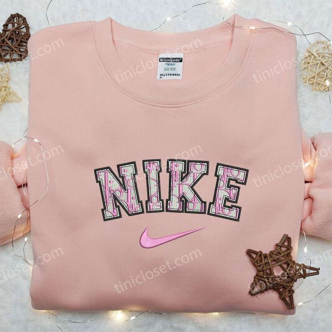 Stylish Thread Dior x Nike Embroidered Shirt – Perfect Gift for Him Customized Nike Design