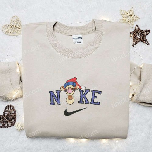 Tigger Christmas Hat Head x Nike Embroidered Sweatshirt & Shirt – Best Holiday Gift Ideas