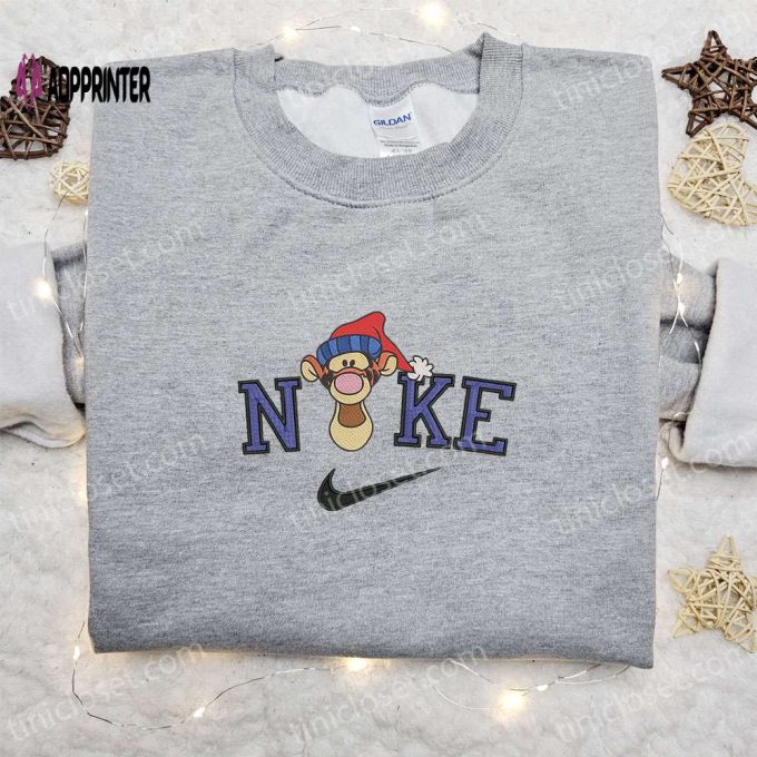 Tigger Christmas Hat Head x Nike Embroidered Sweatshirt & Shirt – Best Holiday Gift Ideas