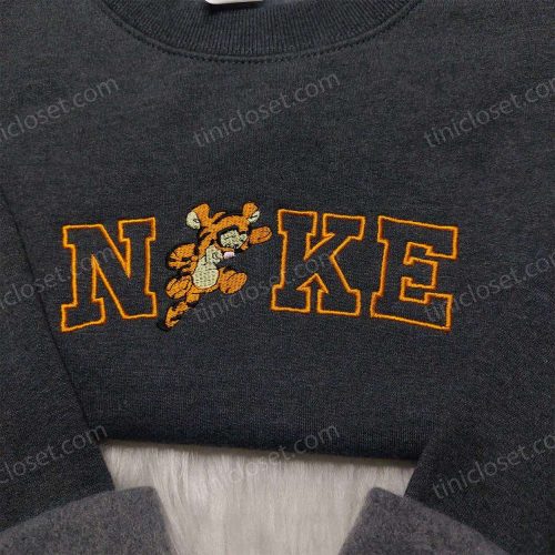 Tigger Nike Embroidered Shirt: Disneyland Family Shirt Nike Inspired Design