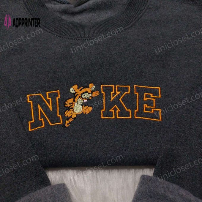 Tigger Nike Embroidered Shirt: Disneyland Family Shirt Nike Inspired Design