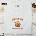 Trumpkin Make Halloween Great Again Embroidered Shirt: Funny & Cool Halloween Apparel