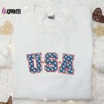 Show Your Patriotism with USA Star Embroidered Shirt – Perfect National Day Gift