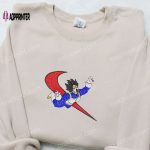 Vegeta x Swoosh Anime Embroidered Sweatshirt: Dragon Ball Shirt Perfect Family Gift