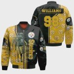 Vince Williams Great Player Pittsburgh Steelers Jersey Logo Bomber Jacket – Black And Yellow