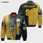 Vince Williams Great Player Pittsburgh Steelers Jersey Logo Bomber Jacket – Black And Yellow