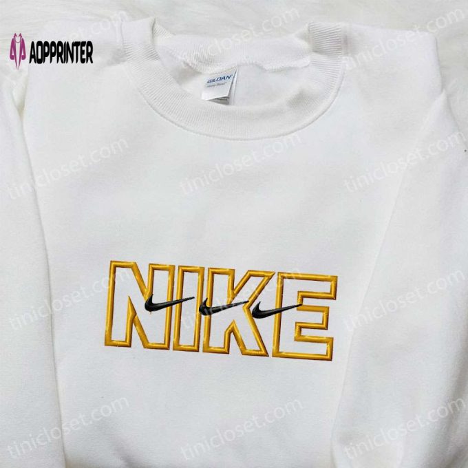 Vintage Retro Nike Swoosh Embroidered Shirt – Nike Inspired Perfect Family Gift