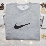 Vintage Swoosh Embroidered Sweatshirt: Nike Inspired Shirt Perfect Gift Ideas for All Occasions