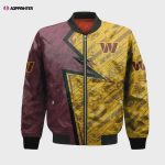 Washington Commanders Bomber Jacket 3D Printed Abstract Pattern Sport