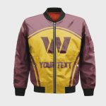 Washington Commanders Bomber Jacket 3D Printed Custom Text And Number Curve Style Sport