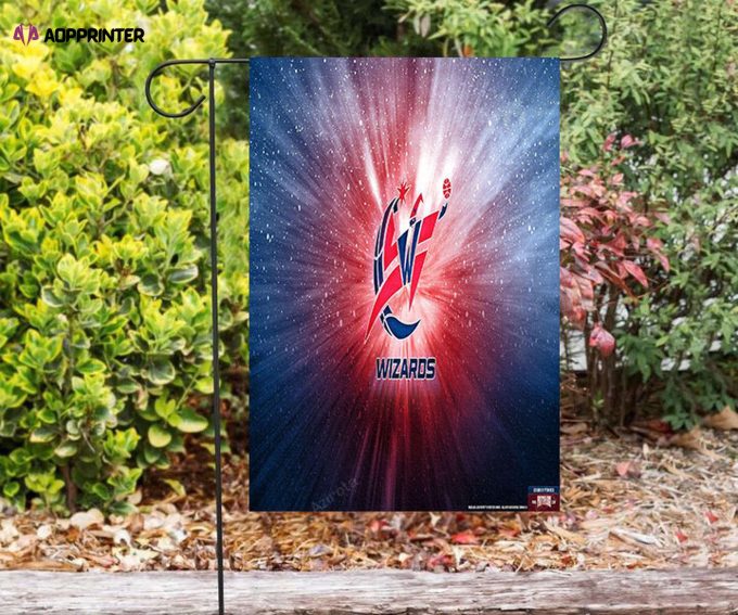 Washington Wizards Blue Red Galaxy Double Sided Printing Garden Flag – House Flag Home Decor Gift – House Flag Home Decor Gift